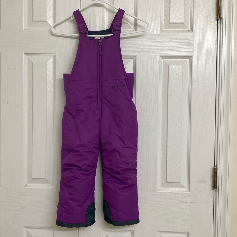 Toddler’s (Girls) Purple & Grey Arctix Snow Jumpsuit Size 4T